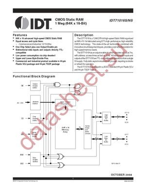 IDT71016S12YG8 datasheet  